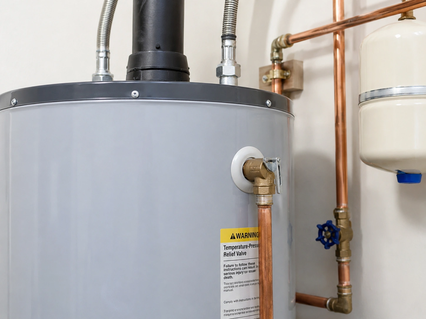 Water heater and plumbing setup
